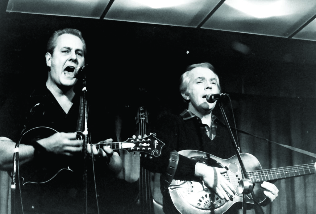 Two of the Original Seldom Scene members (left to right) John Duffey and Mike Auldridge, 1982. | Photo by Kevin Slick