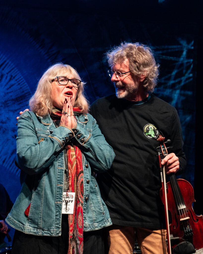 Beth Judy and Sam Bush.  //  Photo by Jay Strausser Visuals