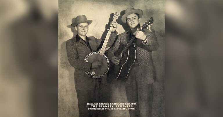 Ralph and Carter Stanley in what was likely their first promotional photo, ca. early 1947.