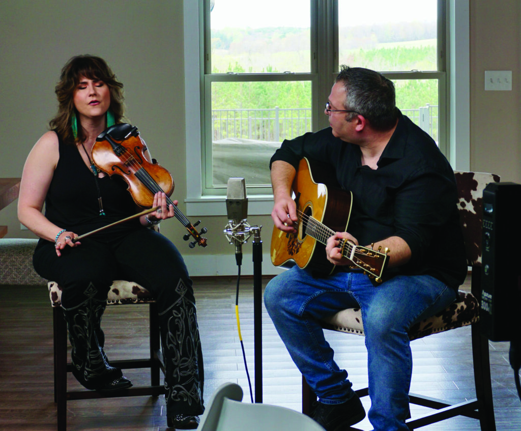 Jenee Fleenor of the Woodbox Heroes performs with Brandon on The Life of a Musician.   
Photo by  Mindy Adams