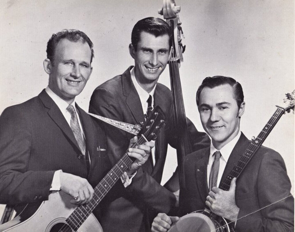 Randy Hawkins & the Bluegrass Travelers. Left to right: Randy Hawkins, J. R. Smith, and Bill Hall.