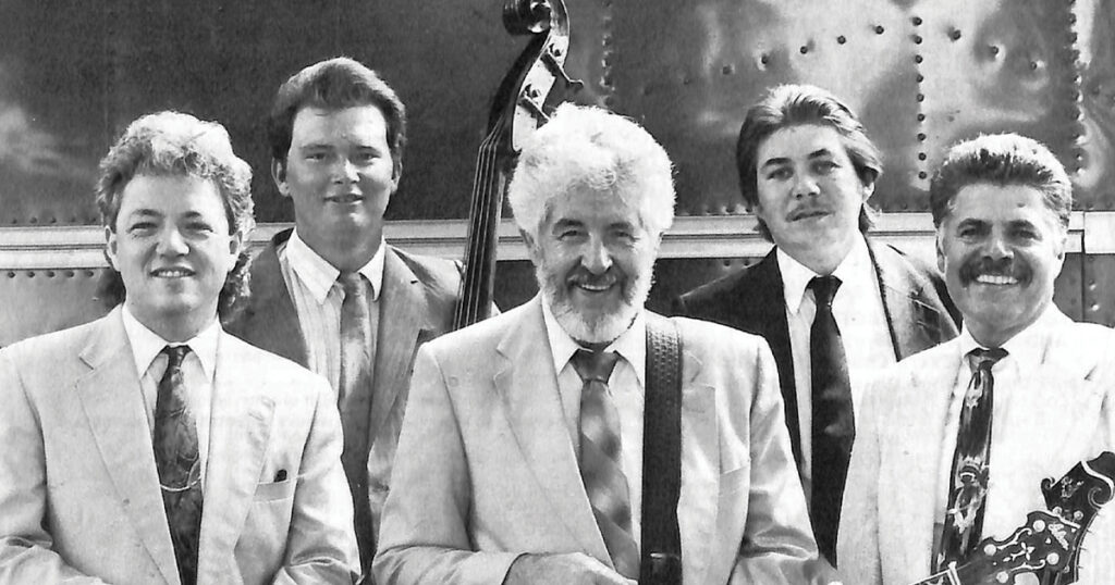 The Bluegrass Cardinals, circa 1991, (left to right) David Parmley, Dale Perry, Don Parmley, Sam Jeffries and Randy Graham. // Photo by Lance LeRoy