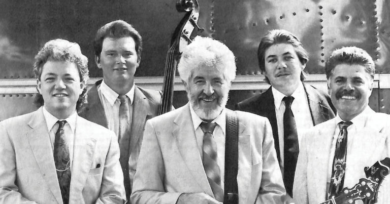 The Bluegrass Cardinals, circa 1991, (left to right) David Parmley, Dale Perry, Don Parmley, Sam Jeffries and Randy Graham. // Photo by Lance LeRoy