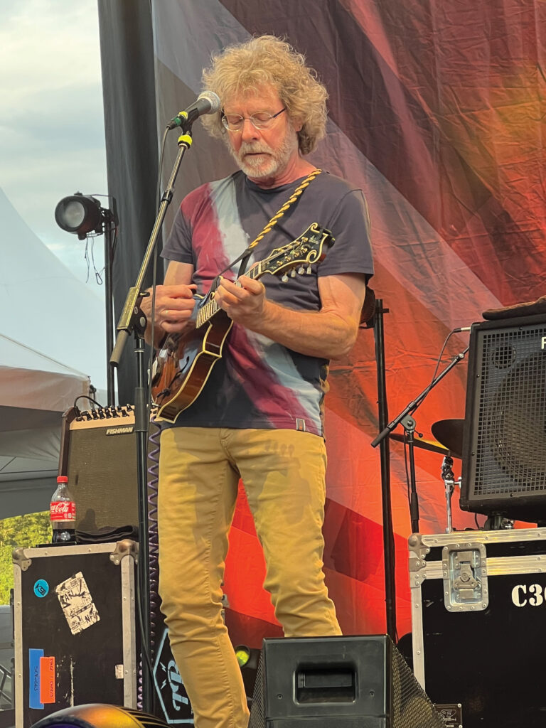 Sam Bush performing at the Earl Scruggs Music Festival, 2025.  //  Photo by Dale Cahill