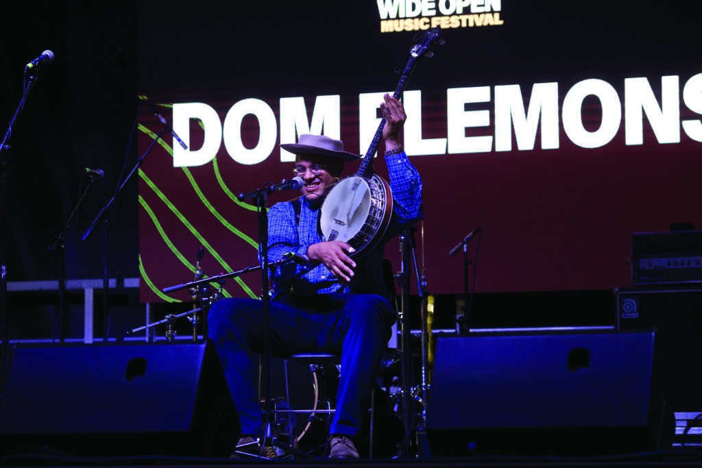 Left: Don Flemons Performing at Raleigh Wide Open. // photo By Todd Gunsher