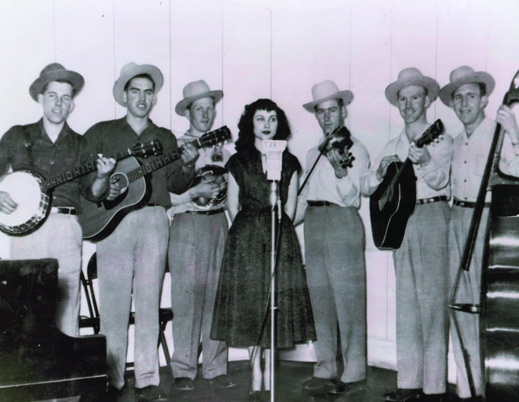 Ralph Pennington (far right on bass) with his cousins, The Church Brothers.  Photo Courtesy of Vivian Pennington Hopkins