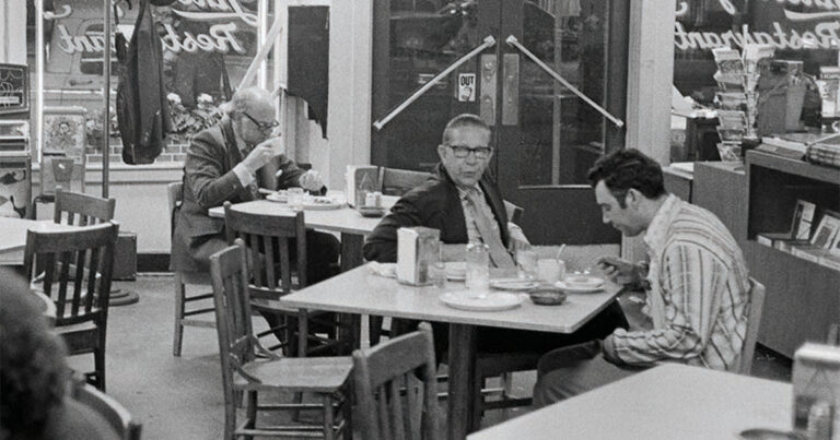 Bill Monroe in Linebaugh’s in 1973, nearly 30 years after being photographed there in 1944. Courtesy of Carl Fleischhauer.