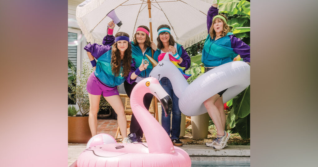 Della Mae (left to right) Vickie Vaughn, Kimber Ludiker, Avril Smith and Celia Woodsmith. // Photo by Laura Schneider