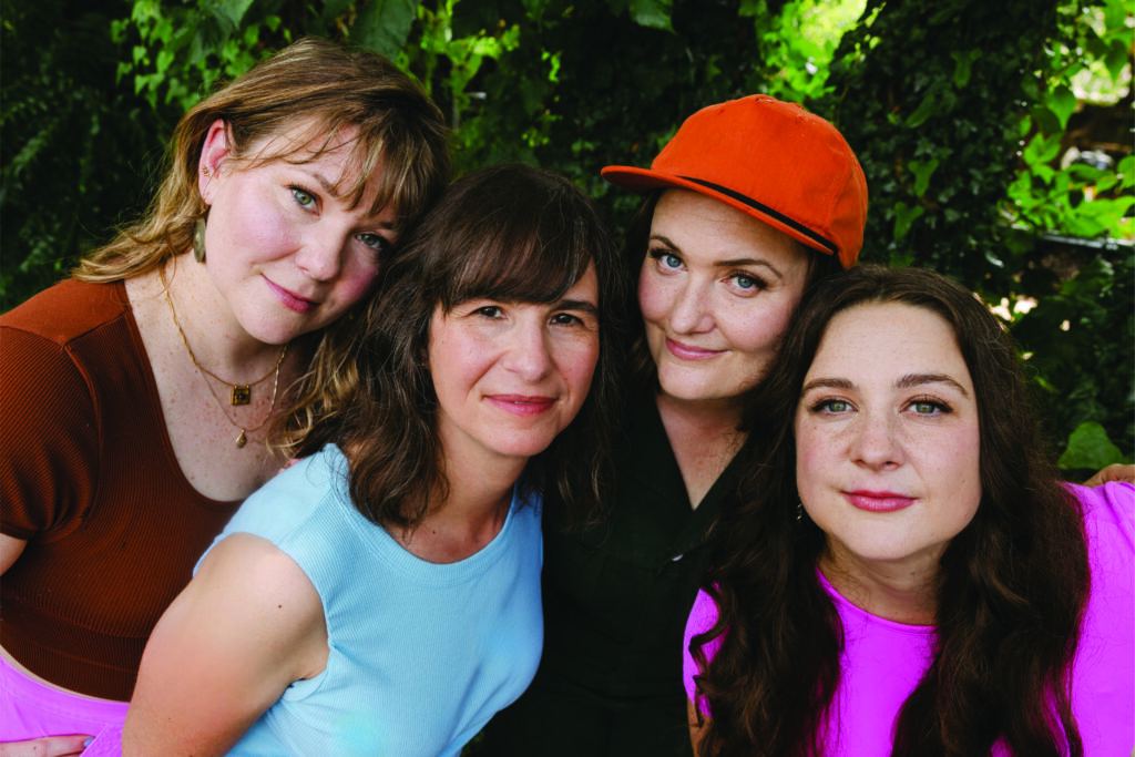 Della Mae (left to right) Celia Woodsmith, Avril Smith, Kimber Ludiker and Vickie Vaughn. // Photo by Laura Schneider
