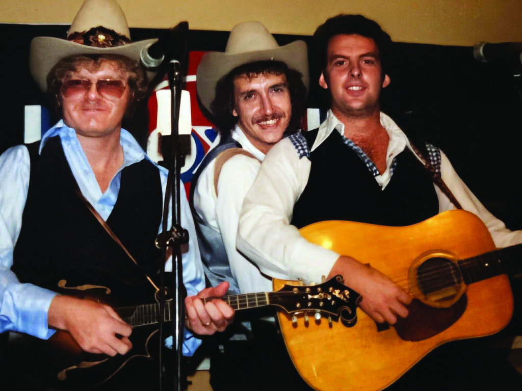 (left to right) Darryl Wolfe, Glen Laney, and Paul Brewster of the Knoxville Grass.  Photo Courtesy of Paul Brewster
