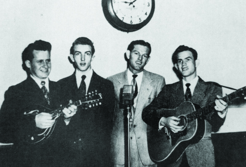The Sauceman Brothers (left to right) Joe Stuart, Ralph Mayo, Carl Sauceman and J.P. Sauceman.  Photo Courtesy of Bear Family Records.